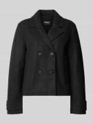 Only Cropped Trenchcoat mit Reverskragen Modell 'FREJA LIFE' in Anthra...