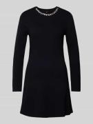 Only Tailliertes Strickkleid aus Viskose-Mix Modell 'MILLA' in Metalli...