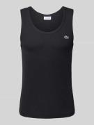 Lacoste Slim Fit Tank Top aus reiner Baumwolle in Black, Größe L