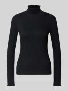 Marc Cain Longsleeve mit Stehkragen in Black, Größe 34