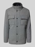 Tom Tailor Regular Fit Wollmantel mit abnehmbarem Innenkragen in Hellg...