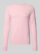 Tommy Hilfiger Regular Fit Strickpullover aus feinster Wolle in Rosa, ...