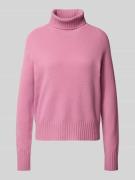 Fynch-Hatton Rollkragenpullover mit gerippten Abschlüssen in Rose, Grö...