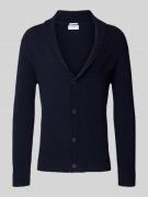 Lindbergh Strickjacke mit Knopfleiste in Dunkelblau, Größe L