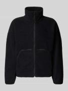 adidas Sportswear Fleecejacke mit Stehkragen und Label-Stitching in Bl...