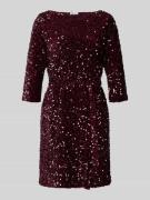Vila Minikleid mit Paillettenbesatz Modell 'FAITH' in Pflaume, Größe L