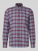 bugatti Freizeithemd mit Knopfleiste in Bordeaux, Größe L