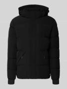 CARS JEANS Steppjacke mit Kapuze Modell 'CAMDEN' in Black, Größe L