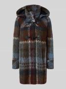 Amber & June Regular Fit Mantel mit Kapuze in Blau, Größe 34