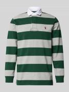 Polo Ralph Lauren Sweatshirt mit Polokragen und Label-Stitching in Gru...