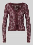 Only Slim Fit Langarmshirt in semitransparenter Optik Modell 'ALBA' in...