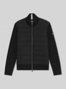 BOSS Regular Fit Sweatjacke mit gesteppter Vorderseite Modell 'HERNEST...