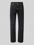 Levi's® Straight Fit Jeans Modell '501®' in Black, Größe 33/30