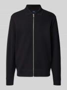 MCNEAL Cardigan mit Polokragen und Reißverschluss in Black, Größe L