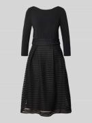 Christian Berg Cocktail Knielanges Cocktailkleid im 2-in-1-Look in Bla...