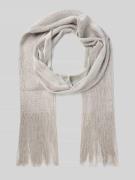 Christian Berg Cocktail Schal mit Fransen in Silber, Größe 1