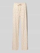 Jake*s Casual Pyjama-Hose mit elastischem Bund in Ecru, Größe L