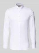 Jake*s Super Slim Fit Businesshemd mit Kentkragen in Weiss, Größe 35/3...
