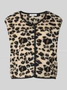 Christian Berg Woman Weste mit Druckknopfleiste in Black, Größe L