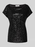 Christian Berg Woman T-Shirt mit Paillettenbesatz in Black, Größe L