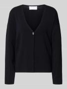 Jake*s Collection Strickjacke mit Knopfverschluss in Black, Größe L