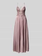 Mascara Abendkleid mit Herz-Ausschnitt in Rose, Größe 34