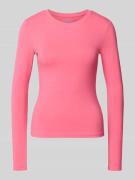 Review Longsleeve mit Rundhalsausschnitt in Neon Pink, Größe L