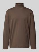 Tom Tailor Regular Fit Rollkragenpullover aus Baumwoll-Mix in Mittelbr...