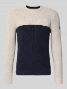 Tom Tailor Regular Fit Strickpullover aus Baumwoll-Mix in Blau, Größe ...