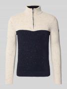 Tom Tailor Regular Fit Troyer aus Baumwoll-Mix in Blau, Größe L