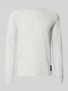 Tom Tailor Denim Regular Fit Langarmshirt mit Waffelstruktur in Hellgr...