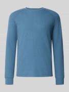 Tom Tailor Denim Regular Fit Langarmshirt mit Waffelstruktur in Jeansb...