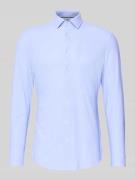 Jake*s Super Slim Fit Businesshemd mit Kentkragen in Bleu, Größe 35/36