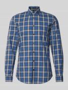 Jake*s Slim Fit Business Hemd aus Baumwolle in Marine, Größe 37/38