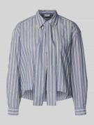 Jake*s Casual Hemdbluse mit Knopfleiste in Jeansblau, Größe 34