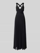 TROYDEN COLLECTION Abendkleid mit V-Ausschnitt in Black, Größe 32