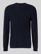 MCNEAL Strickpullover mit gerippten Abschlüssen in Marine, Größe L