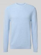 MCNEAL Strickpullover mit gerippten Abschlüssen in Bleu Melange, Größe...