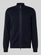 Christian Berg Men Strickjacke mit Reißverschluss in Marine, Größe 3XL