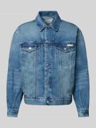 Calvin Klein Jeans Jeansjacke mit Brusttaschen und Label-Detail in Jea...