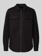 G-Star Raw Regular Fit Hemdjacke mit Reißverschluss in Black, Größe L