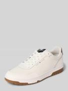 Tommy Hilfiger Low Top Sneaker aus Leder-Mix in Weiss, Größe 40
