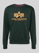 Alpha Industries Regular Fit Sweatshirt mit Logo-Print in Petrol, Größ...