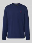Polo Ralph Lauren Longsleeve mit Label-Stitching in Marine, Größe L
