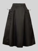Luisa Cerano Midirock mit aufgesetzten Taschen in Black, Größe 44
