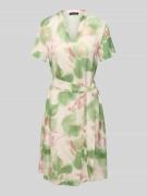 More & More Knielanges Kleid aus Viskose mit Tunikakragen in Hellgruen...