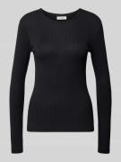 Marc O'Polo Slim Fit Langarmshirt aus Baumwoll-Modal-Mix in Marine, Gr...