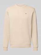 Tommy Jeans Regular Fit Sweatshirt aus Baumwoll-Mix in Beige, Größe L
