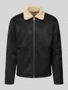 Only & Sons Regular Fit Bomberjacke mit Kunstfellkragen Modell 'ROYCE'...