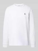 Polo Ralph Lauren Longsleeve mit Label-Stitching in Weiss, Größe L